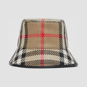 博百利/Burberry 女士 网格皮革渔夫帽  80295921