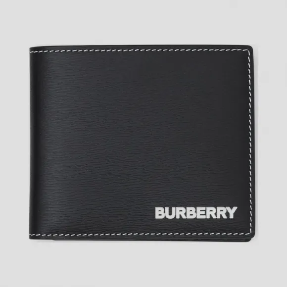 博百利/Burberry 男士 缉明线粒纹皮革双折钱夹 80304231