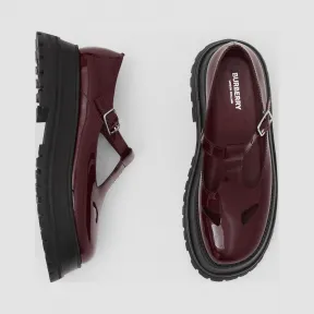 博百利/Burberry 女士 T 字型漆皮鞋  80312461