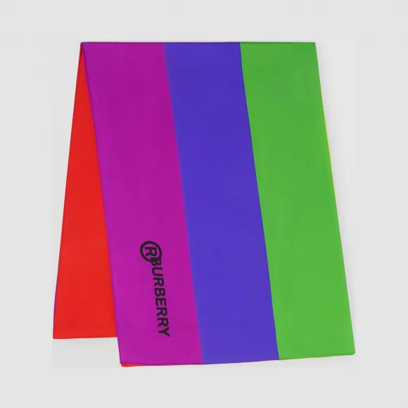 博百利/Burberry 女士 徽标印花霓彩丝巾  80315801