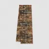 博百利/Burberry 女士 轻盈迷彩格纹丝毛混纺围巾  80321931