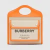 博百利/Burberry 女士 迷你双色帆布拼皮革口袋包  80323321
