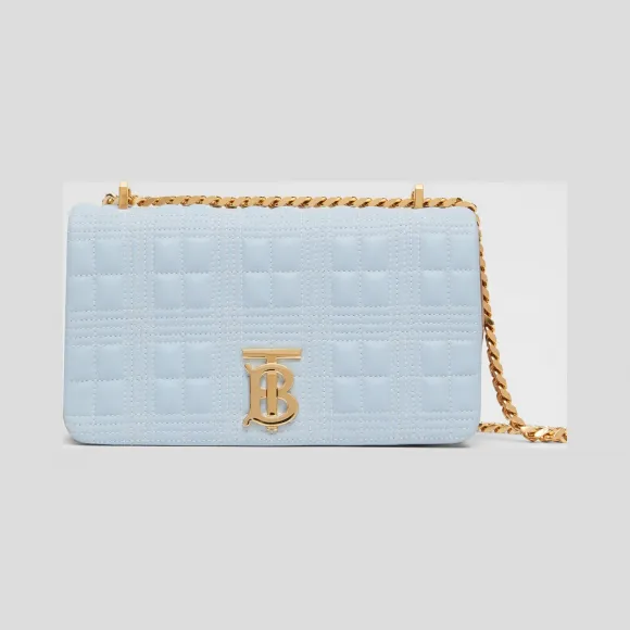 博百利/Burberry 女士 Lola – 小号绗缝三色羔羊皮萝纳包  80326711