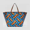 博百利/Burberry 女士 Beach Tote – 迷你专属标识印花环保帆布沙滩托特包  80330231