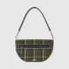 博百利/Burberry 女士 Olympia – 中号苏格兰格纹羊毛拼皮革埃伦匹亚包  80352641