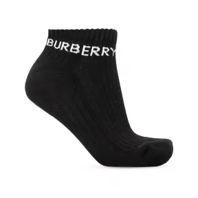 博百利/Burberry 黑色 77% 棉质|21% 聚酰胺e|2% 氨纶e 女士 短袜 80393361