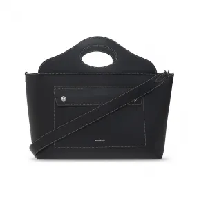 博百利/Burberry 黑色 外 层:|小牛 皮质|内 层:|聚酯纤维 |聚氨酯e|其他 Elements:|金属 女士 单肩包 80417451