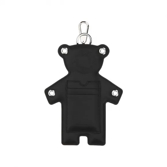 博百利/Burberry 黑色 小羊皮小熊卡片钱包钥匙圈 80444621