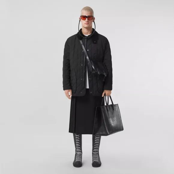 博百利/Burberry 粒纹羊毛苏格兰裙 (黑色) - 男士 80480581