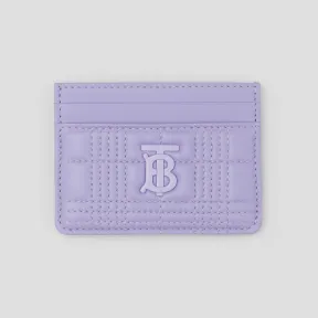 博百利/Burberry Lola – 绗缝羔羊皮萝纳卡片夹 (柔紫罗兰色) - 女士 80493021