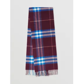 博百利/Burberry 经典羊绒围巾 (樱桃绒 / 蓝色) 80497101