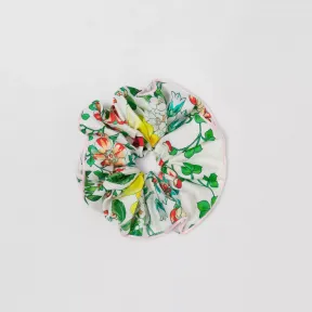 博百利/Burberry 花卉印花丝质斜纹发圈 (鲜绿色) 80497901