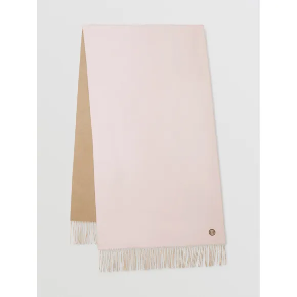 博百利/Burberry 双面两用大号羊绒围巾 (糖果粉色/驼色) 80503331