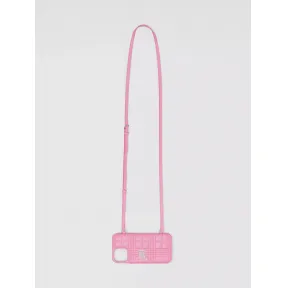 博百利/Burberry Lola – 绗缝羔羊皮萝纳手机保护套（含背带） (樱花草粉) - 女士 80524131