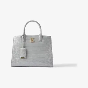 博百利/Burberry 压花皮革迷你 Frances 包 (云灰色) 80582841