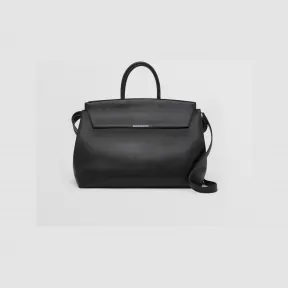 博百利/Burberry Catherine - 皮革大号手提包 (黑色) 80610881