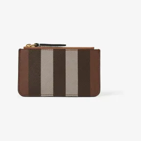 博百利/Burberry 大号格纹零钱夹（含背带） (深桦木棕) 80626931