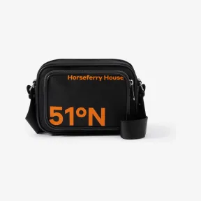 博百利/Burberry Paddy - 坐标印花尼龙包 (黑色 / 橙色) 80644481