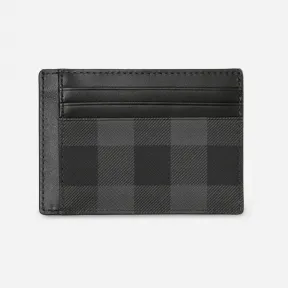博百利/Burberry 炭灰色格纹现金夹式卡片夹 80646001