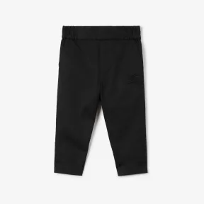 博百利/Burberry 马术骑士徽标棉质卡其裤 (黑色) - 儿童 80693711