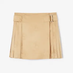 博百利/Burberry 马术骑士徽标丝质迷你苏格兰裙 80712081