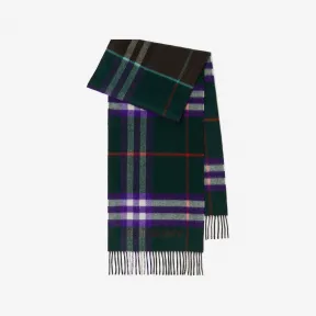 博百利/Burberry 对比感格纹羊绒围巾 80747891