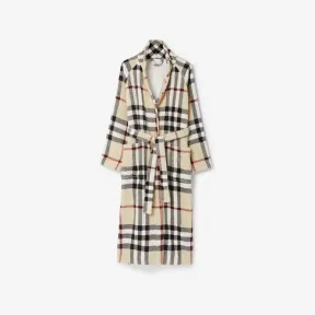 博百利/Burberry 格纹棉质长袍 (石色) 80754371