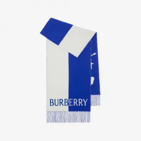 博百利/Burberry 马术骑士徽标羊毛羊绒混纺围巾 80755541