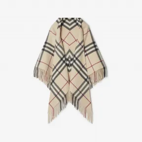 博百利/Burberry 格纹羊毛斗篷 80759341