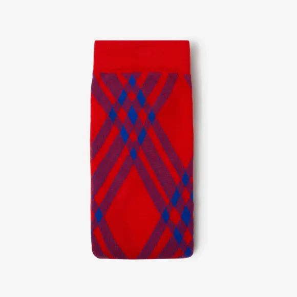 博百利/Burberry 格纹羊毛混纺连裤袜 (邮筒红 / 骑士蓝) 80765901