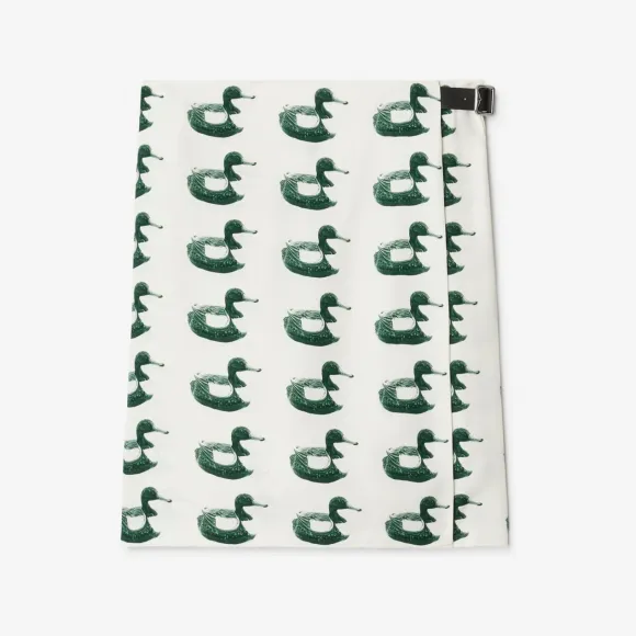 博百利/Burberry 水鸟印花粘胶纤维短裙 80772761