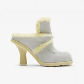 博百利/Burberry 麂皮拼毛羊皮 Highland 穆勒鞋 80773791