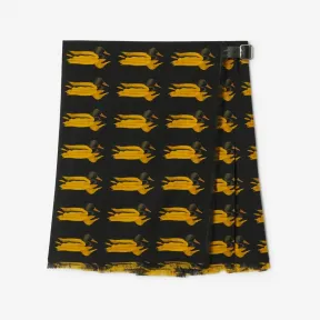 博百利/Burberry 水鸟印花羊毛短裙 80776441