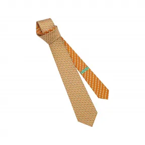 宝格丽/Bvlgari pictorial系列 男士 橙子 领带 245246