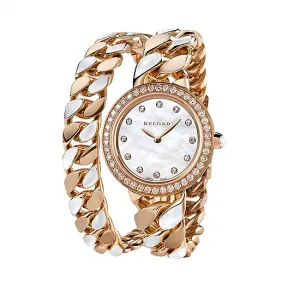 宝格丽/Bvlgari 31MM 18K玫瑰金 石英机芯 女表 BBCP31WGDGMOP.2T1