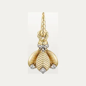 卡地亚/Cartier B8301524 - Grain de Café耳环 镶嵌钻石 18K黄金 其他 - 黄金 白金 钻石