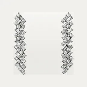 卡地亚/Cartier H8000215 - Reflection de Cartier耳环 镶嵌钻石 18K白金 - 白金 钻石