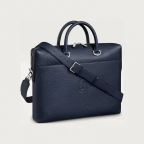 卡地亚/Cartier L1002472 - 小号公文包 Must de Cartier系列 海军蓝色 小牛皮 - 海军蓝色小牛皮 镀钯饰面