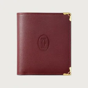 卡地亚/Cartier L3001364 - Must de Cartier多层皮夹 酒红色 小牛皮 - 酒红色小牛皮 金色饰面