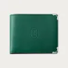 卡地亚/Cartier L3001653 Must de Cartier 8信用卡皮夹 绿色 小牛皮 孔雀绿色小牛皮 精钢饰面 