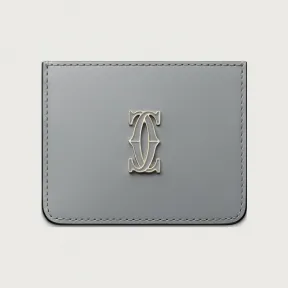 卡地亚/Cartier L3001983 C de Cartier单卡片夹 灰色 小牛皮 灰色小牛皮 灰色珐琅 镀金饰面 