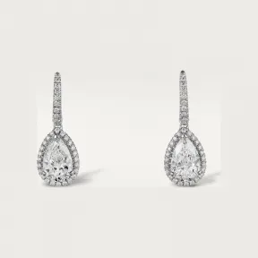 卡地亚/Cartier N8515112 - Cartier Destinée垂坠式耳环 镶嵌2颗梨形切割钻石 铺镶钻石 铂金 -  铂金 钻石