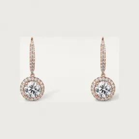 卡地亚/Cartier N8515127 - Cartier Destinée垂坠式耳环 镶嵌2颗圆形明亮式切割钻石 铺镶钻石 18K玫瑰金 - 玫瑰金 钻石