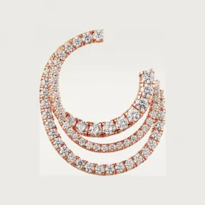 卡地亚/Cartier N8515190 - Etincelle de Cartier圈形耳环 铺镶钻石 18K玫瑰金 - 玫瑰金 钻石