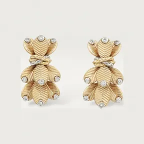 卡地亚/Cartier N8515268 - Grain de Café耳环 镶嵌钻石 18K黄金 - 黄金 白金 钻石