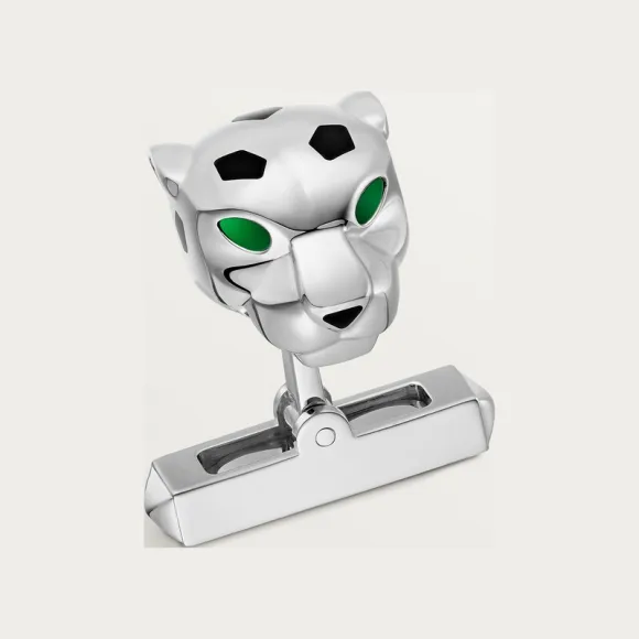 卡地亚/Cartier OG000328 - Panthère de Cartier袖扣 - 纯银 亮漆 镀钯饰面