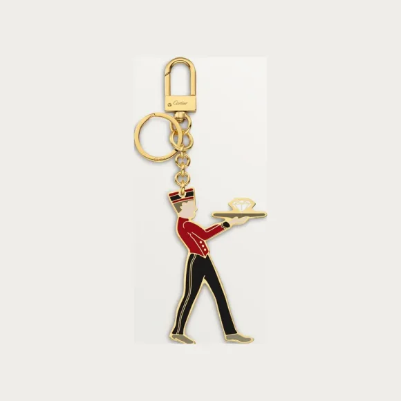 卡地亚/Cartier OG000463 Diabolo de Cartier钥匙圈 黑漆镀金饰面金属 