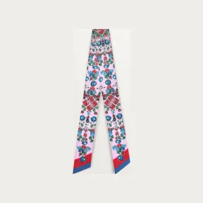 卡地亚/Cartier OS000095 “Tutti Frutti”水果锦囊风格Bandeau细丝巾 粉红色斜纹真丝 