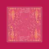 卡地亚/Cartier OS000106 猎豹花园图案方巾 90 紫红色斜纹真丝 