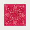 卡地亚/Cartier OS000163 - Precious Mundanity 90丝巾 - 红色斜纹真丝